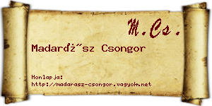 Madarász Csongor névjegykártya