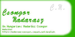 csongor madarasz business card