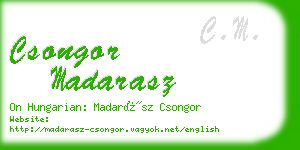 csongor madarasz business card